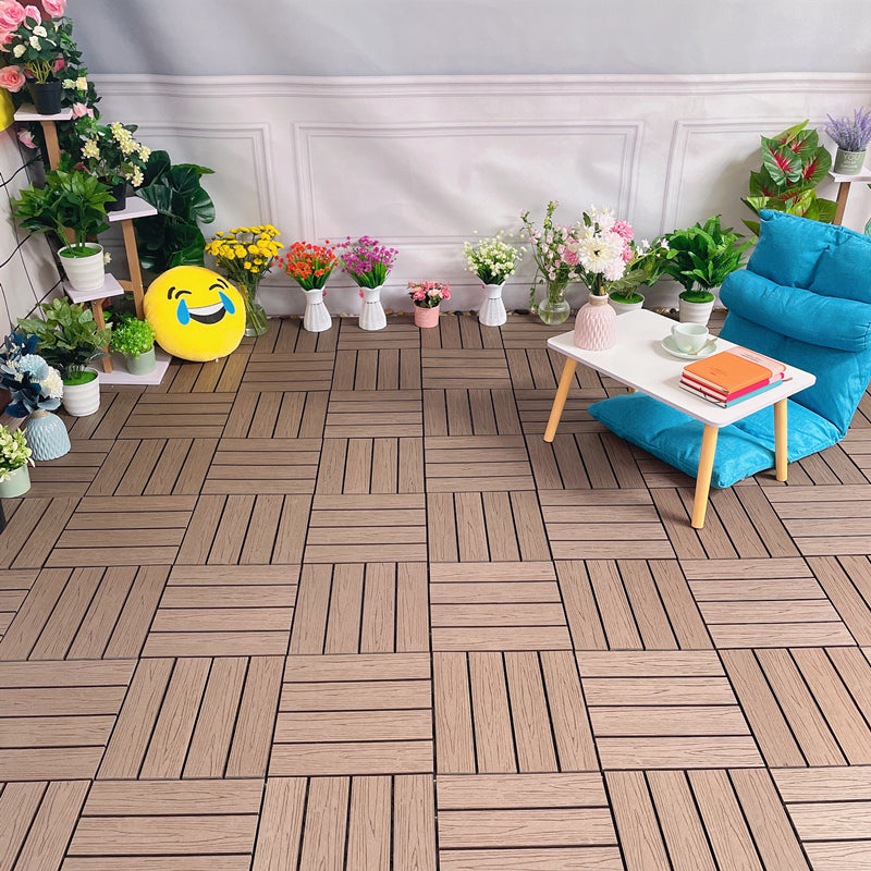 Lisslune | Modern Style Wood Floor Corrosion Protection Square Outdoor Wood Floor