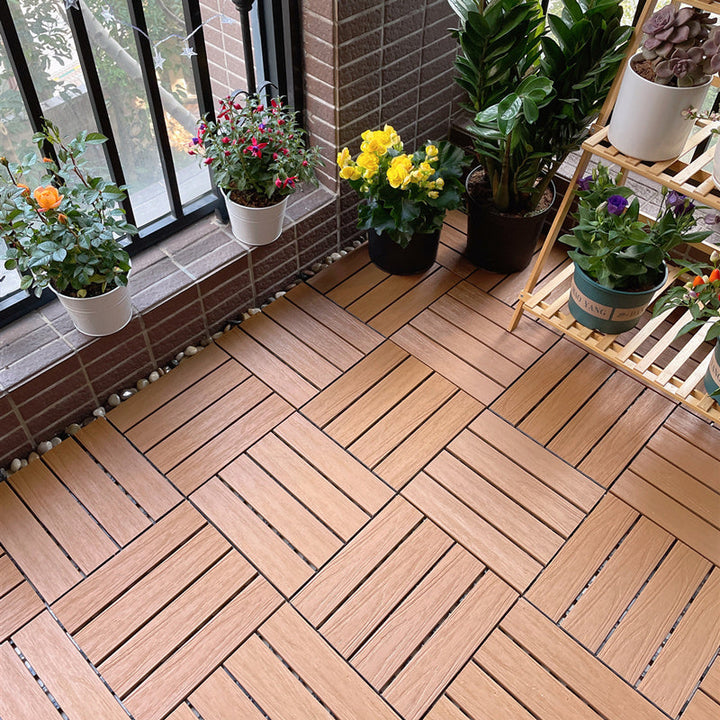 Lisslune | Modern Style Wood Floor Corrosion Protection Square Outdoor Wood Floor