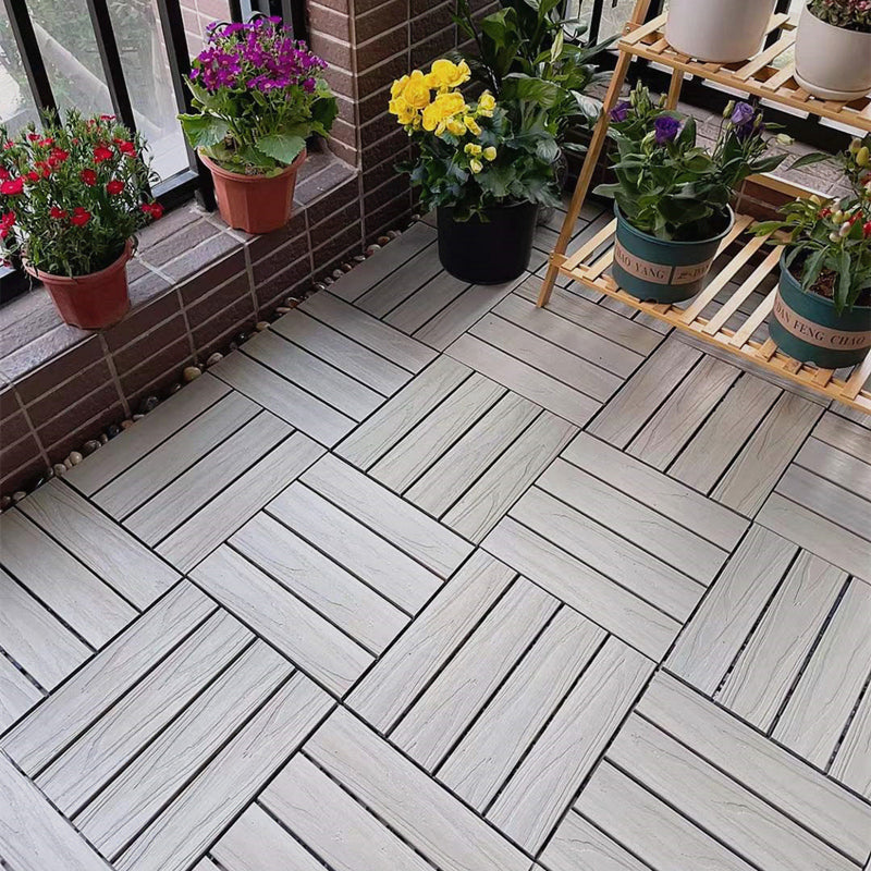 Lisslune | Modern Style Wood Floor Corrosion Protection Square Outdoor Wood Floor