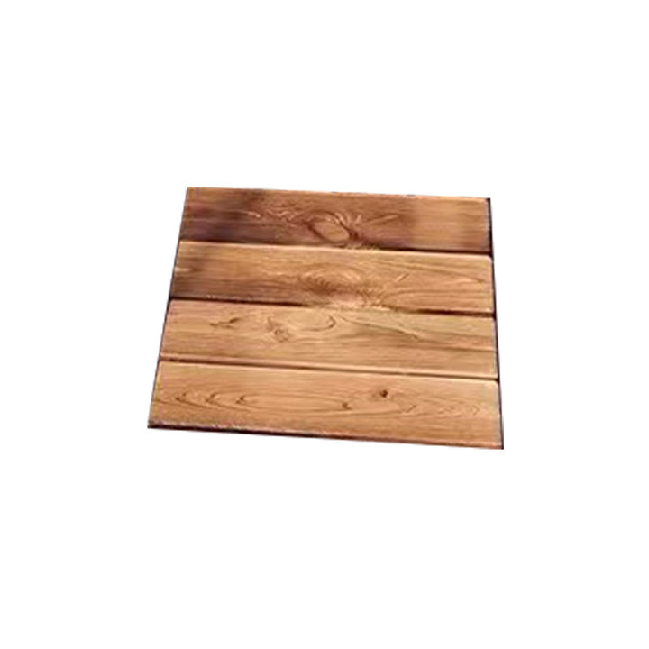 Lisslune | Tradition wood tile wire-brushed square engineered wood for patio garden