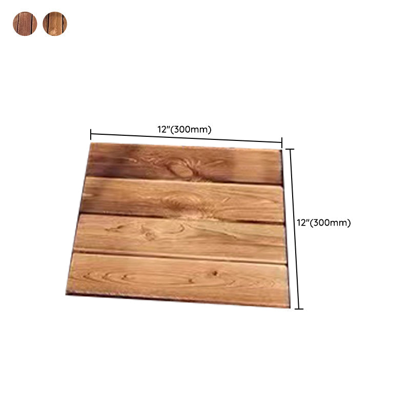 Lisslune | Tradition wood tile wire-brushed square engineered wood for patio garden