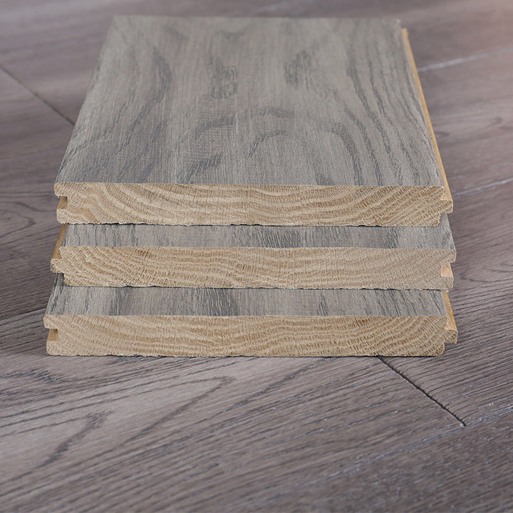 Lisslune | Tradition Wood Tile Wire Brushed Rectangle Oak Wood for Living Room