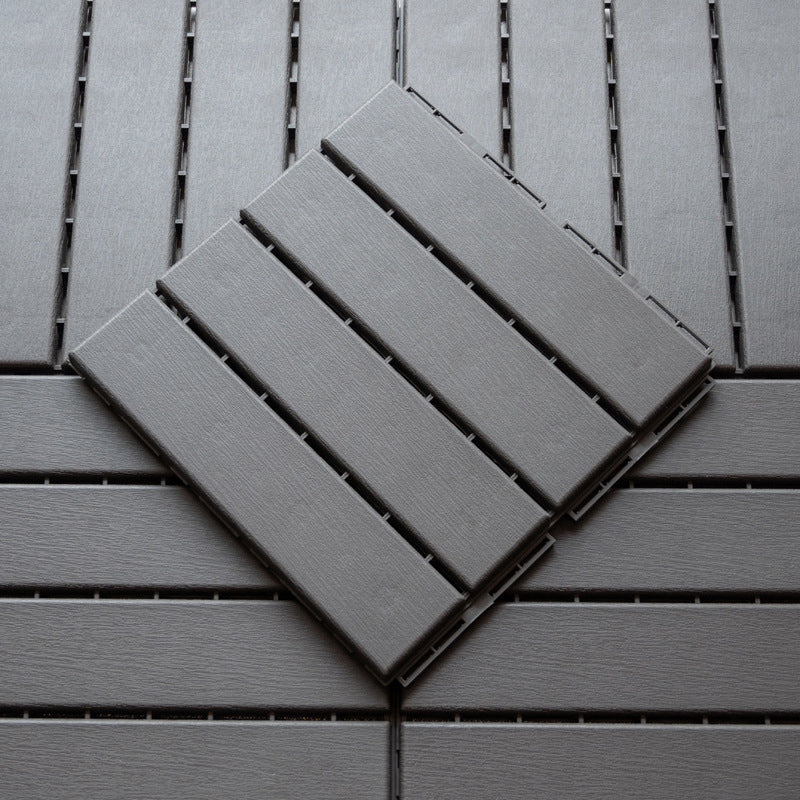 Lisslune | Contemporary square wooden tile smooth brown engineered wood for patio garden