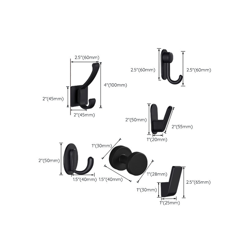 Lisslune | Modern Bathroom Accessories as Individual Piece or in Set Matte Black Bathroom Fixtures
