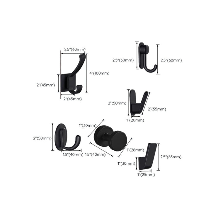 Lisslune | Modern Bathroom Accessories as Individual Piece or in Set Matte Black Bathroom Fixtures