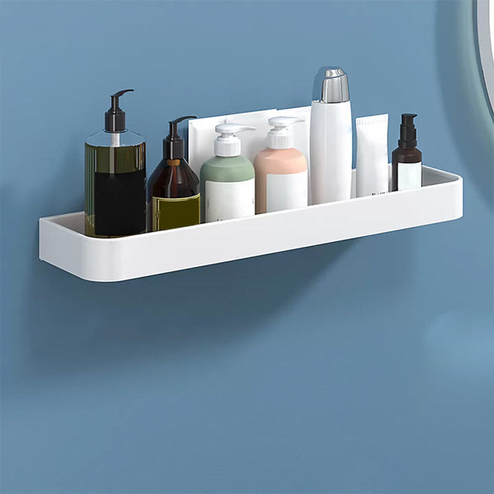 Lisslune | White 2-piece Bathroom Hardware Modern Bathroom Accessories Set, Bathroom Shelf