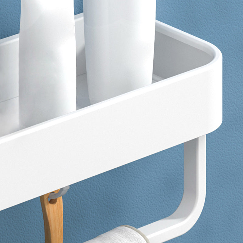 Lisslune | White 2-piece Bathroom Hardware Modern Bathroom Accessories Set, Bathroom Shelf