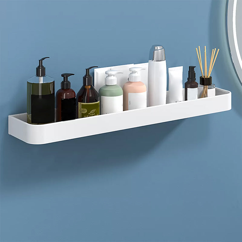 Lisslune | White 2-piece Bathroom Hardware Modern Bathroom Accessories Set, Bathroom Shelf