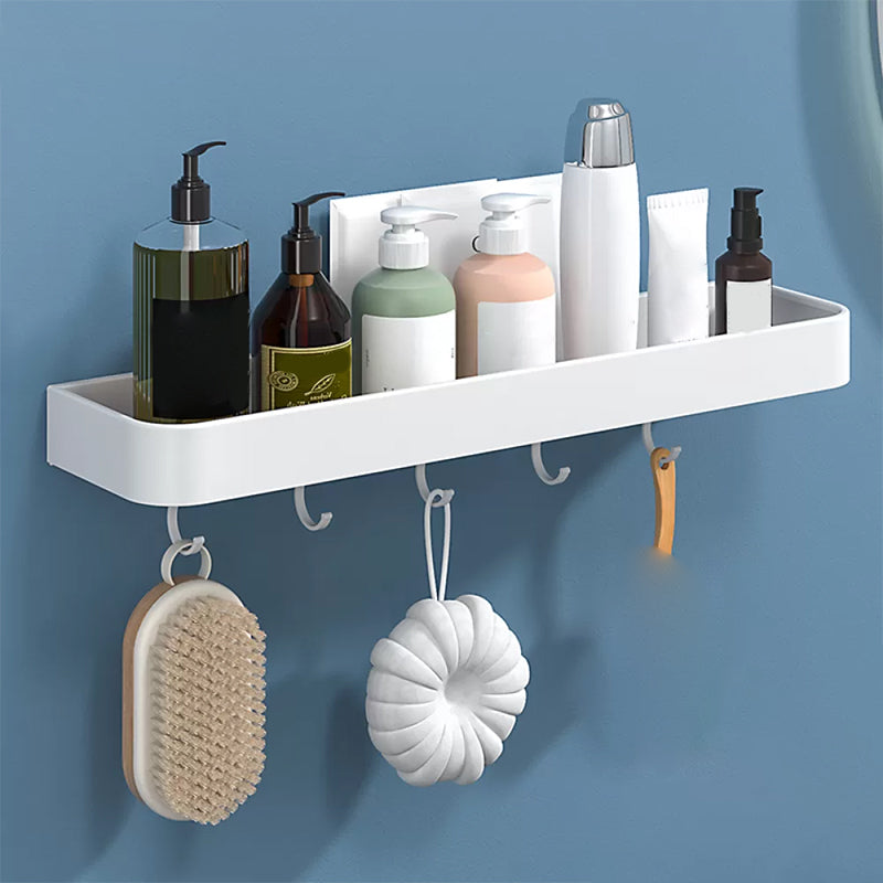 Lisslune | White 2-piece Bathroom Hardware Modern Bathroom Accessories Set, Bathroom Shelf