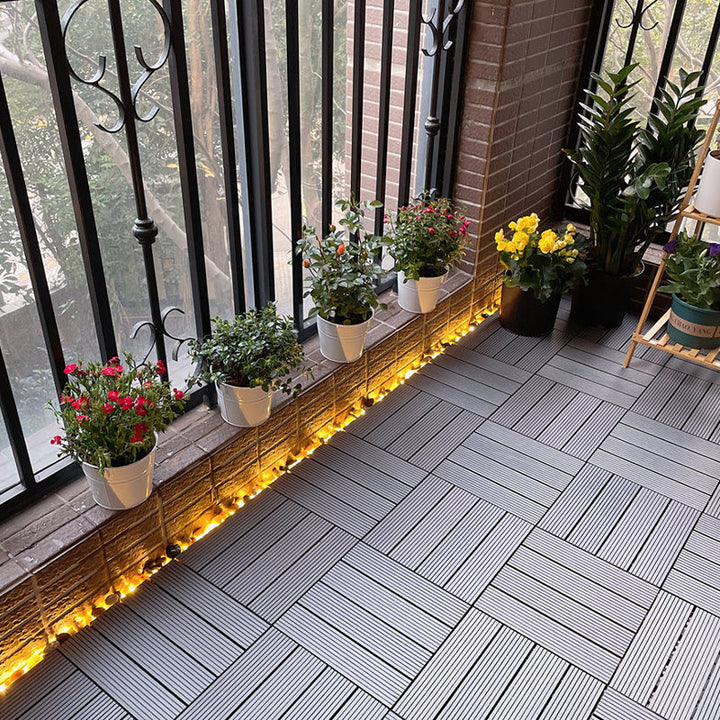 Lisslune | Corrosion-resistant Wood Floor Modern Style Square Outdoor Wood Floor