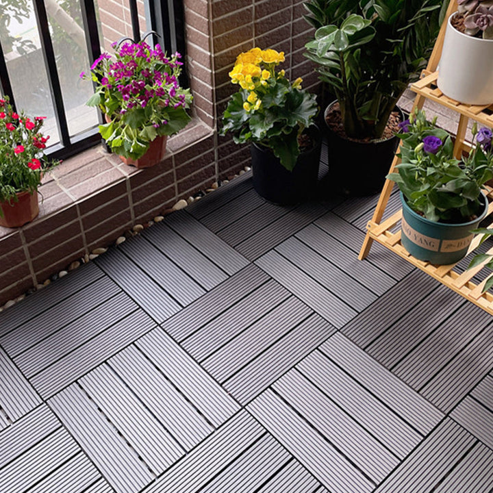 Lisslune | Corrosion-resistant Wood Floor Modern Style Square Outdoor Wood Floor