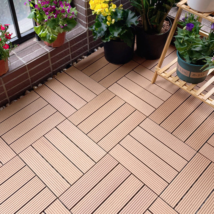 Lisslune | Corrosion-resistant Wood Floor Modern Style Square Outdoor Wood Floor