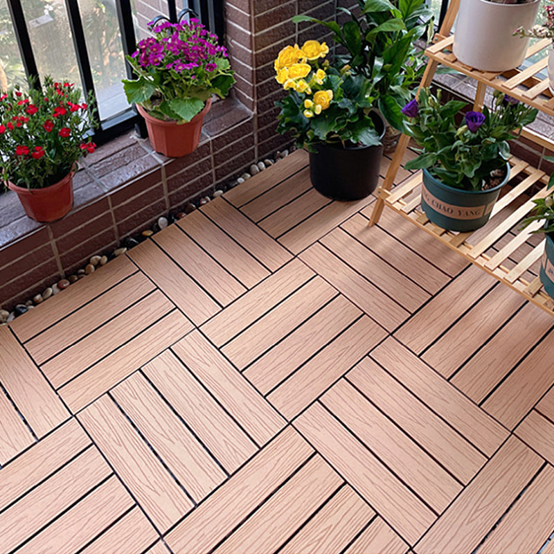 Lisslune | Corrosion-resistant Wood Floor Modern Style Square Outdoor Wood Floor