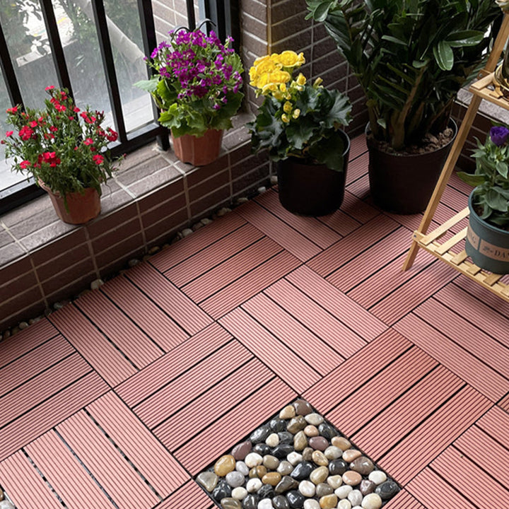 Lisslune | Corrosion-resistant Wood Floor Modern Style Square Outdoor Wood Floor