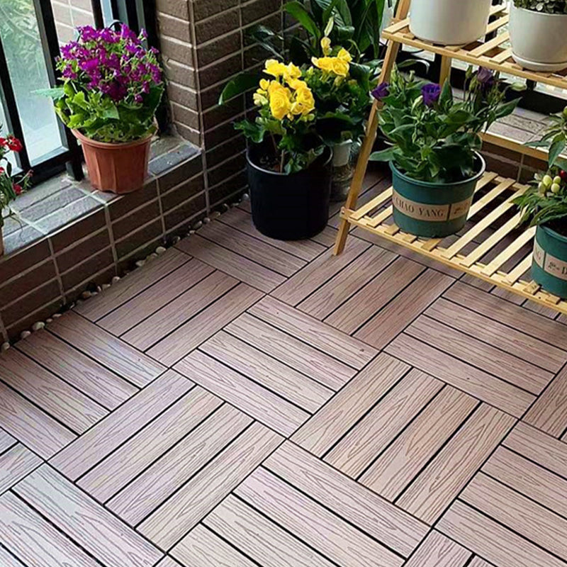 Lisslune | Corrosion-resistant Wood Floor Modern Style Square Outdoor Wood Floor