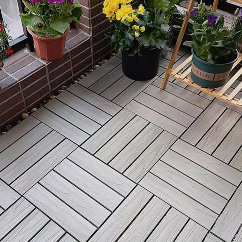 Lisslune | Corrosion-resistant Wood Floor Modern Style Square Outdoor Wood Floor