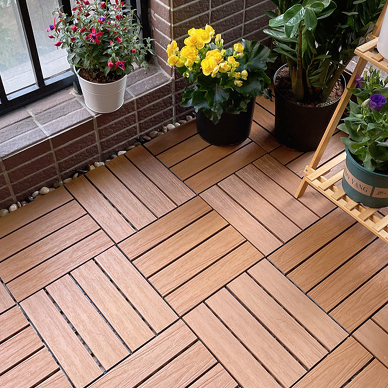 Lisslune | Corrosion-resistant Wood Floor Modern Style Square Outdoor Wood Floor