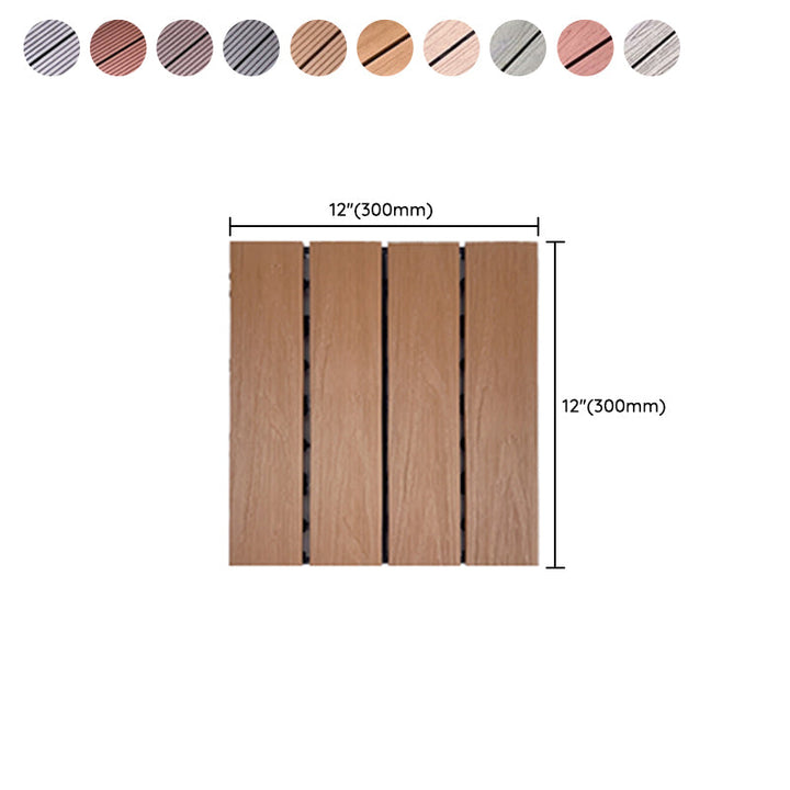 Lisslune | Corrosion-resistant Wood Floor Modern Style Square Outdoor Wood Floor