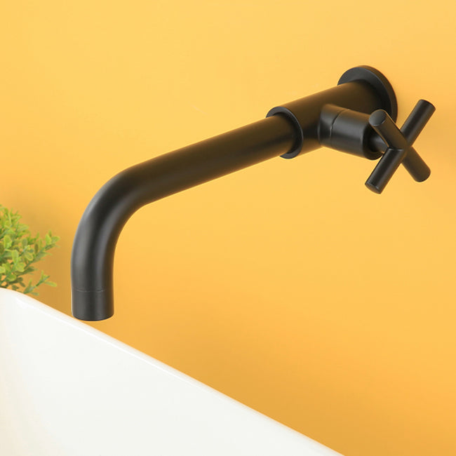 Lisslune | Widely used wall-mounted bathroom sink faucet cross handle low arch faucet