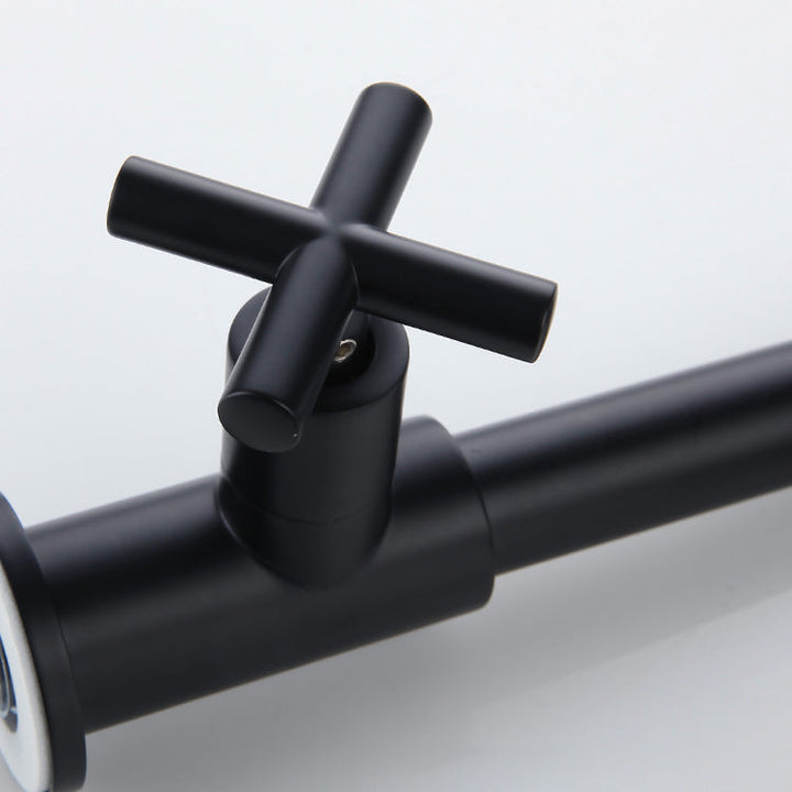 Lisslune | Widely used wall-mounted bathroom sink faucet cross handle low arch faucet