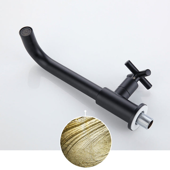 Lisslune | Widely used wall-mounted bathroom sink faucet cross handle low arch faucet