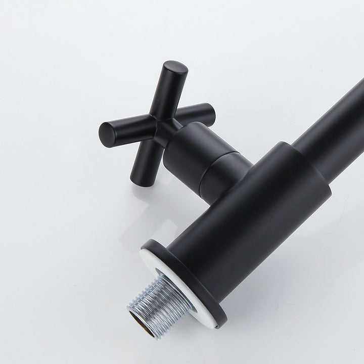 Lisslune | Widely used wall-mounted bathroom sink faucet cross handle low arch faucet
