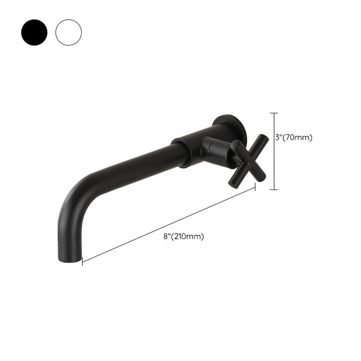 Lisslune | Widely used wall-mounted bathroom sink faucet cross handle low arch faucet