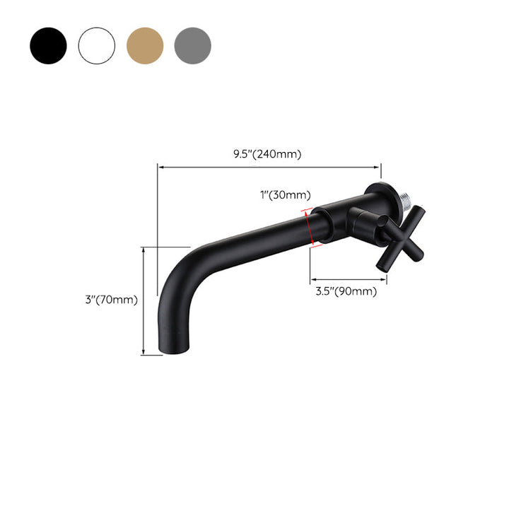 Lisslune | Widely used wall-mounted bathroom sink faucet cross handle low arch faucet