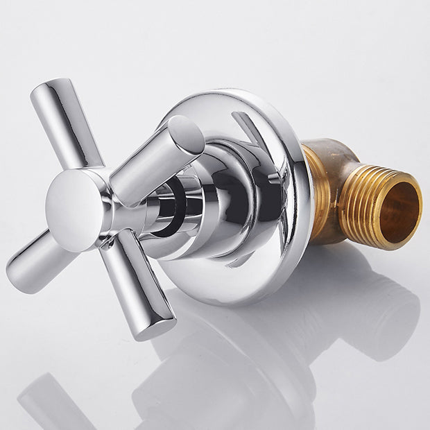 Lisslune | Modern bathroom faucet wall-mounted cross handles low arc faucet