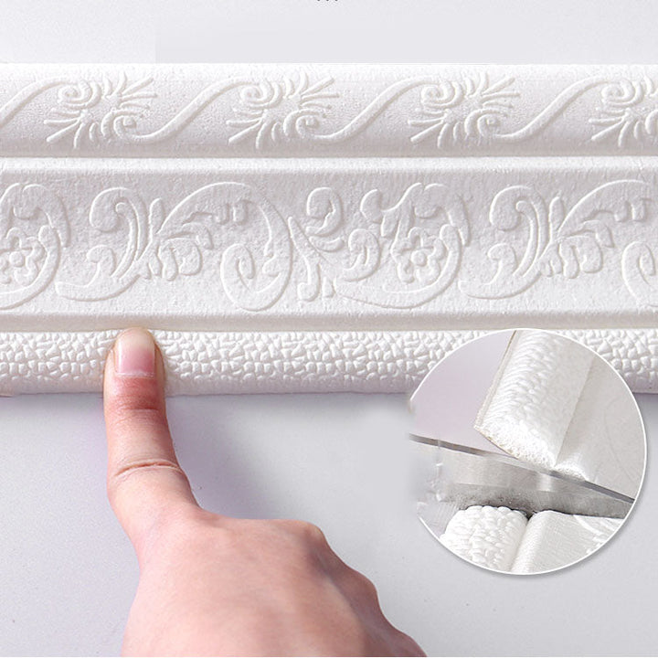 Lisslune | Mosaic Tiles Peel & Stick Tile PVC Kitchen Waterproof Skirting Board Peel and Stick Wall Tile