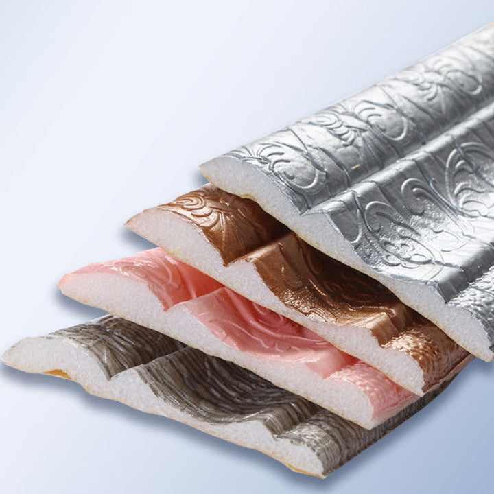 Lisslune | Mosaic Tiles Peel & Stick Tile PVC Kitchen Waterproof Skirting Board Peel and Stick Wall Tile