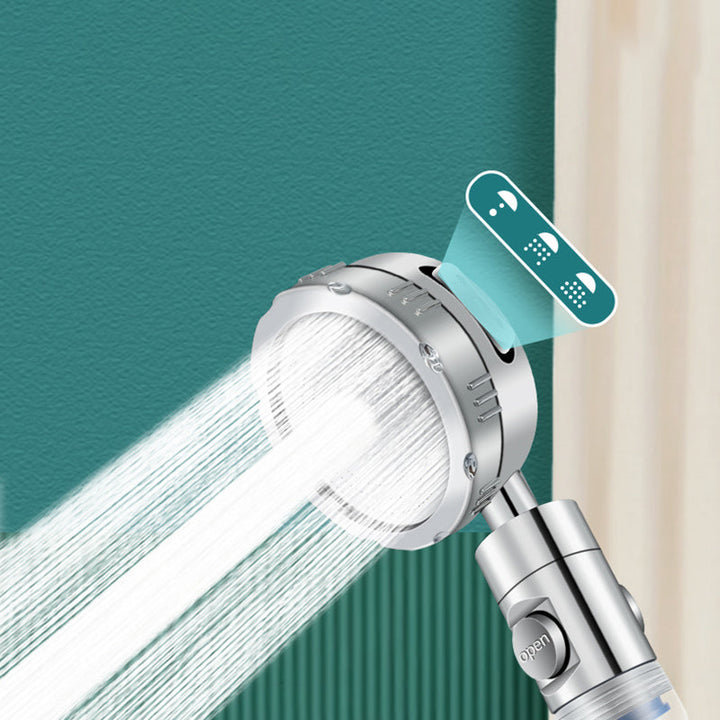 Lisslune | Bathroom Shower Head Brass Round Filter Shower Head with Hose