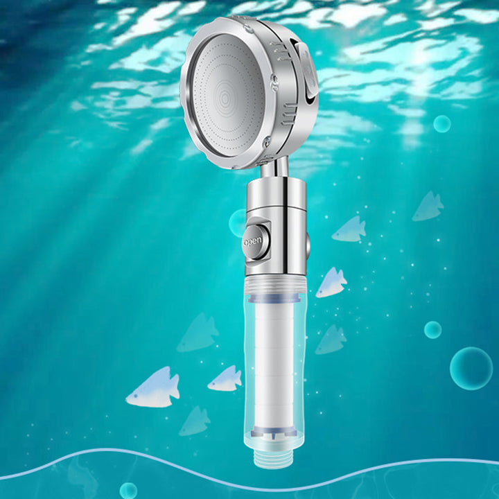 Lisslune | Bathroom Shower Head Brass Round Filter Shower Head with Hose