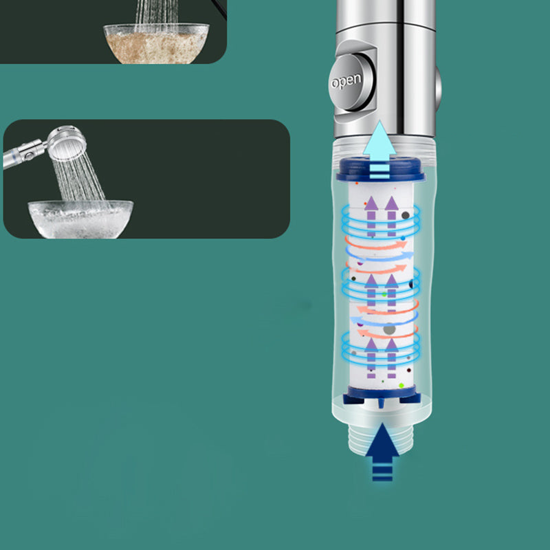 Lisslune | Bathroom Shower Head Brass Round Filter Shower Head with Hose