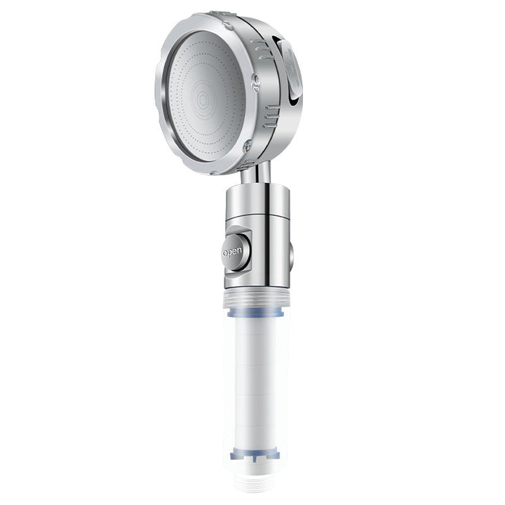 Lisslune | Bathroom Shower Head Brass Round Filter Shower Head with Hose