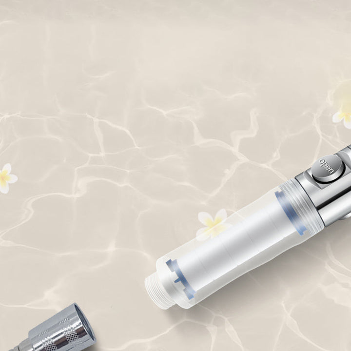 Lisslune | Bathroom Shower Head Brass Round Filter Shower Head with Hose