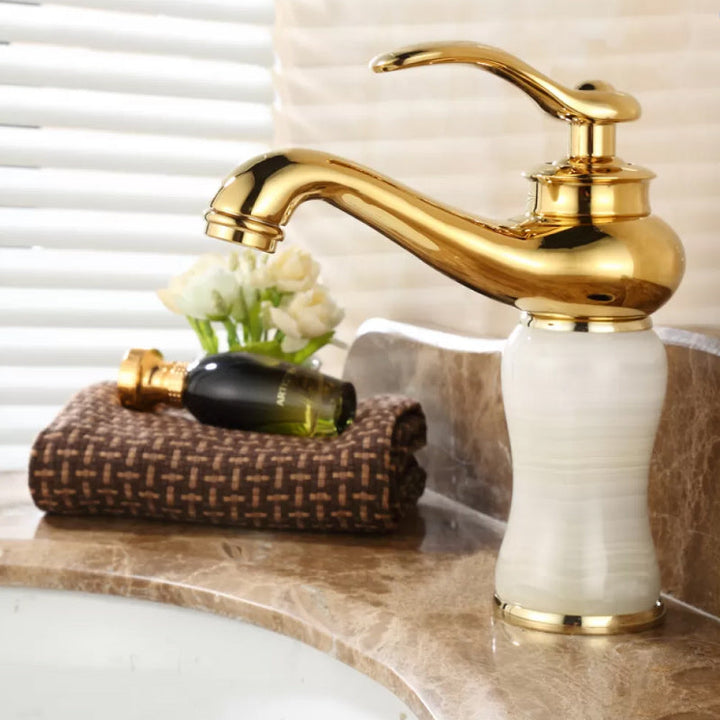 Lisslune | Luxury Vessel Faucet Lever Handle Low Arc Vessel Sink Bathroom Faucet