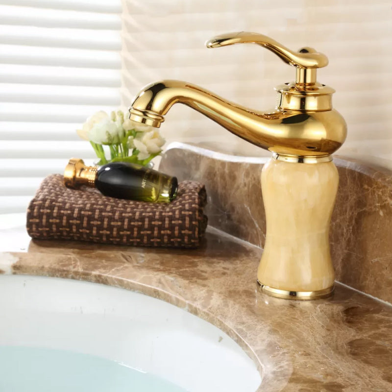 Lisslune | Luxury Vessel Faucet Lever Handle Low Arc Vessel Sink Bathroom Faucet