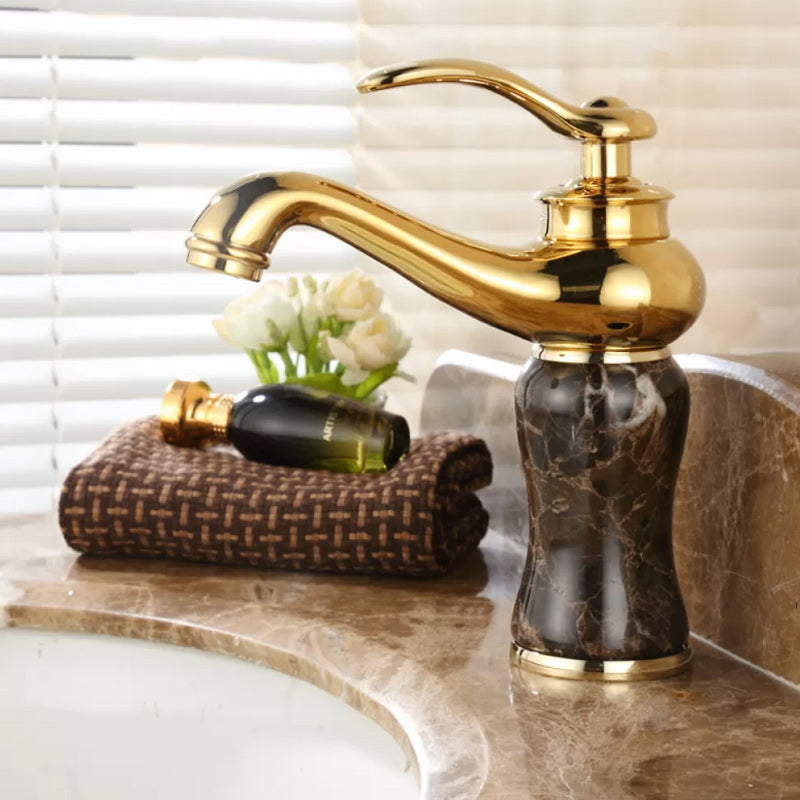 Lisslune | Luxury Vessel Faucet Lever Handle Low Arc Vessel Sink Bathroom Faucet