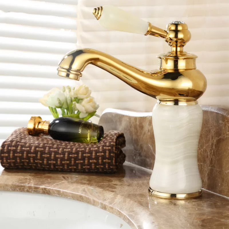 Lisslune | Luxury Vessel Faucet Lever Handle Low Arc Vessel Sink Bathroom Faucet