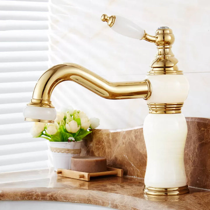 Lisslune | Luxury Vessel Faucet Lever Handle Low Arc Vessel Sink Bathroom Faucet
