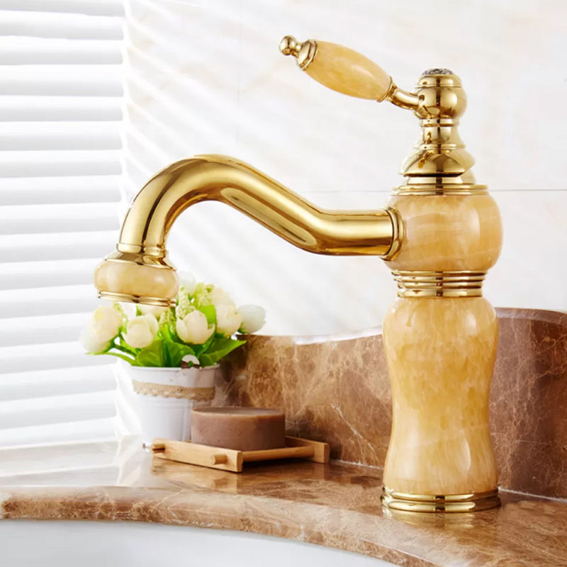 Lisslune | Luxury Vessel Faucet Lever Handle Low Arc Vessel Sink Bathroom Faucet