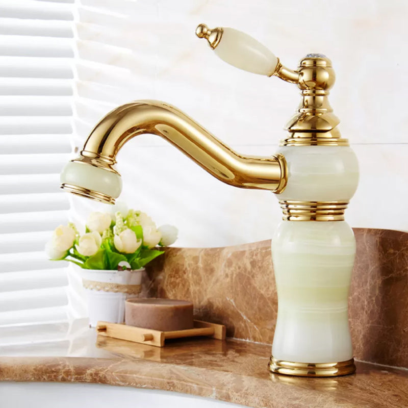 Lisslune | Luxury Vessel Faucet Lever Handle Low Arc Vessel Sink Bathroom Faucet