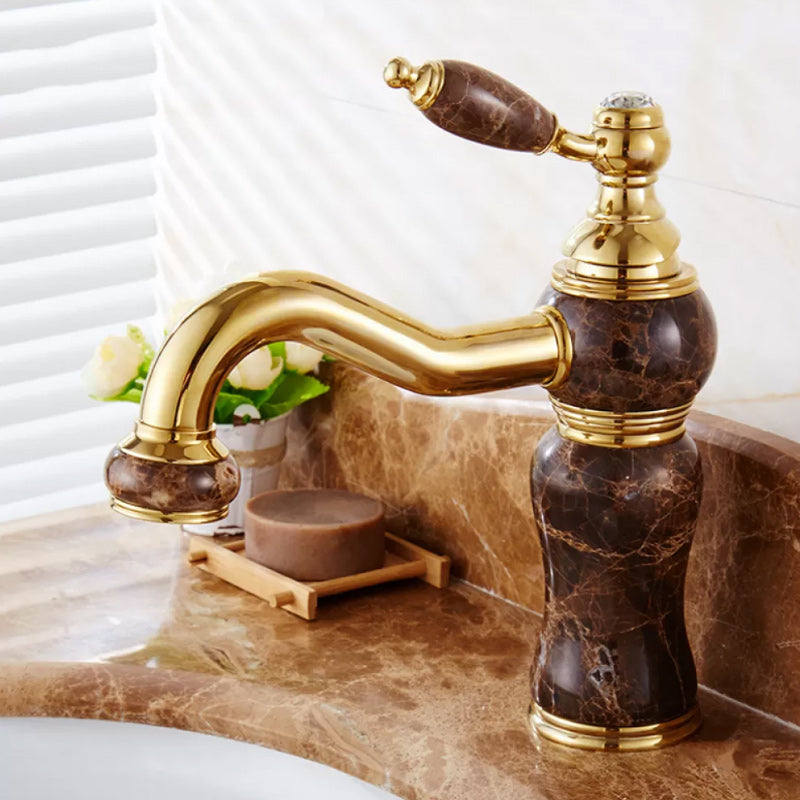 Lisslune | Luxury Vessel Faucet Lever Handle Low Arc Vessel Sink Bathroom Faucet