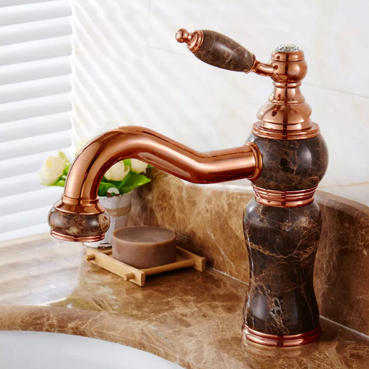 Lisslune | Luxury Vessel Faucet Lever Handle Low Arc Vessel Sink Bathroom Faucet