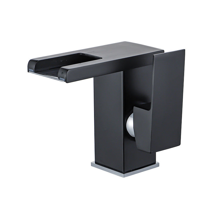 Lisslune | Waterfall Basin Mixer Tap Square Lever Handle with LED Three-Color Light