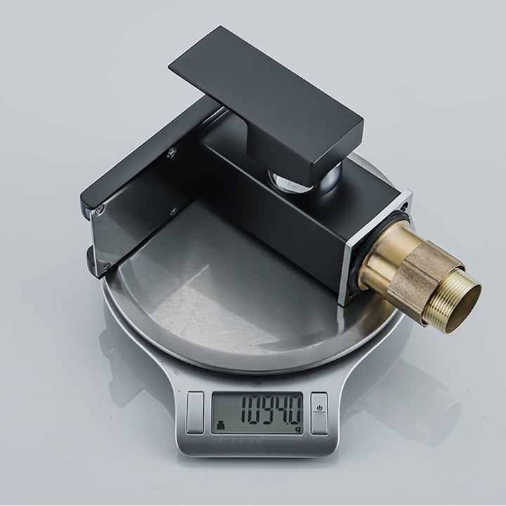 Lisslune | Waterfall Basin Mixer Tap Square Lever Handle with LED Three-Color Light