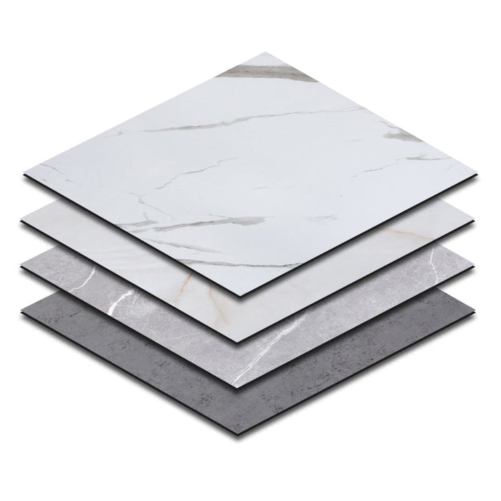 Lisslune | Indoor Vinyl Floor Peel and Stick PVC Marble Print Square Floor