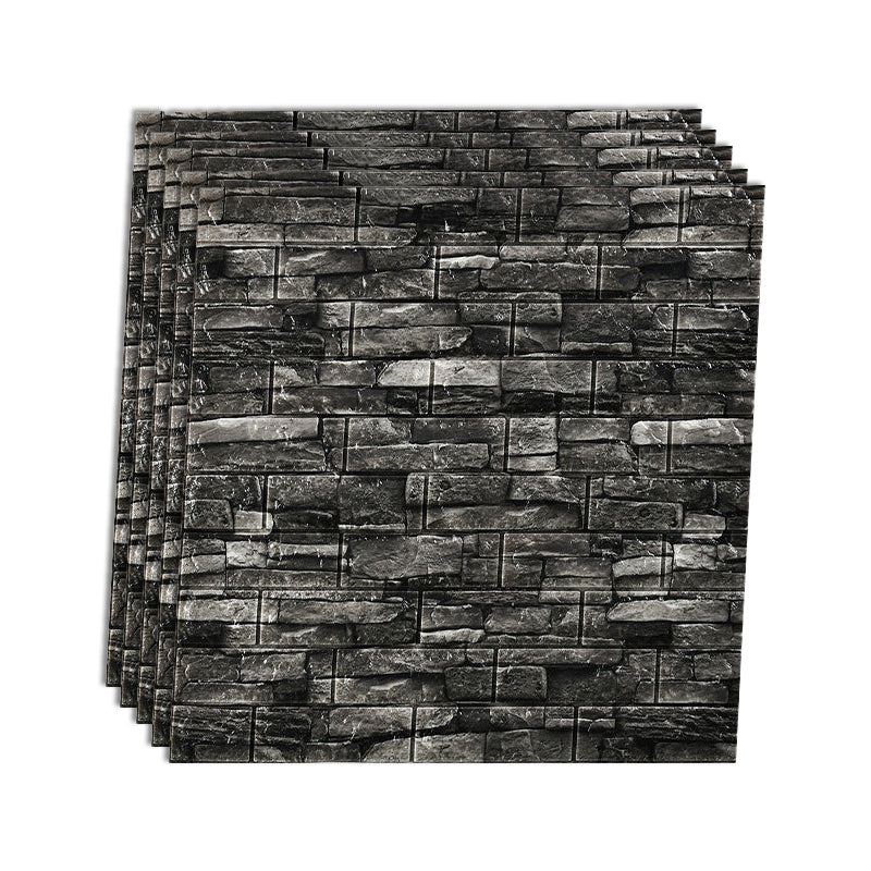 Lisslune | Industrial Wall Panel 3D Brick Wall Panels Waterproof Stickers Wall Tiles Set of 10