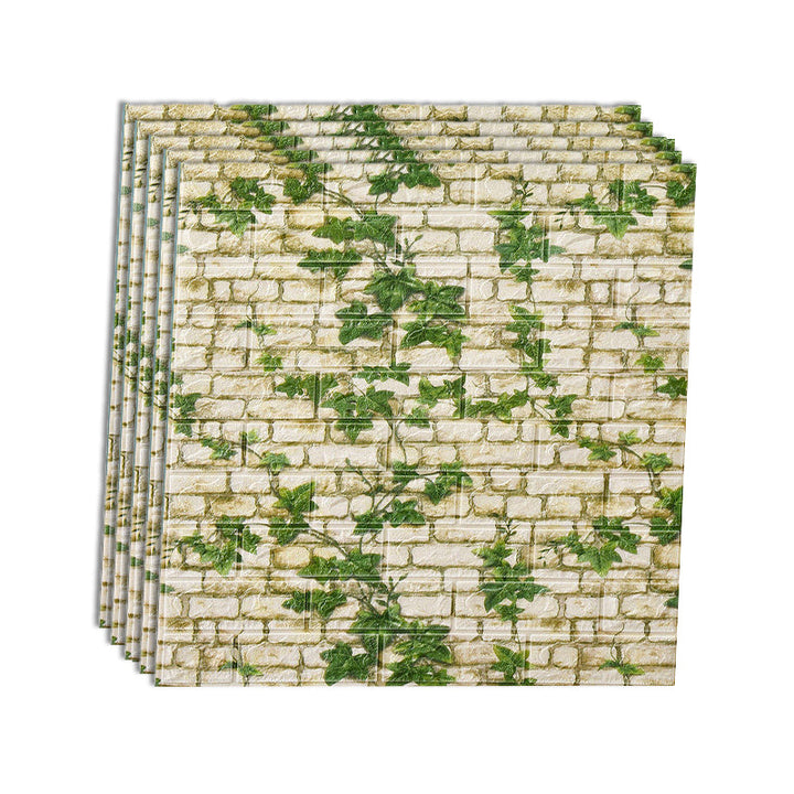 Lisslune | Industrial Wall Panel 3D Brick Wall Panels Waterproof Stickers Wall Tiles Set of 10